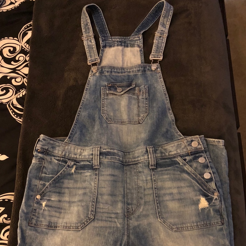 EUC EXPRESS JEANS SKINNY LEG OVERALLS